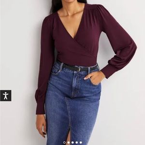 Boden Blouson Wrap Top